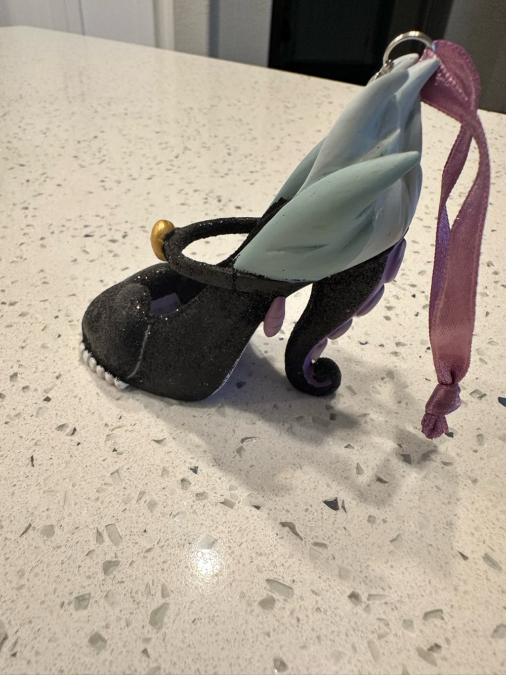 Disney Parks- Ursulas Black sparkly and Pale Blue Heel